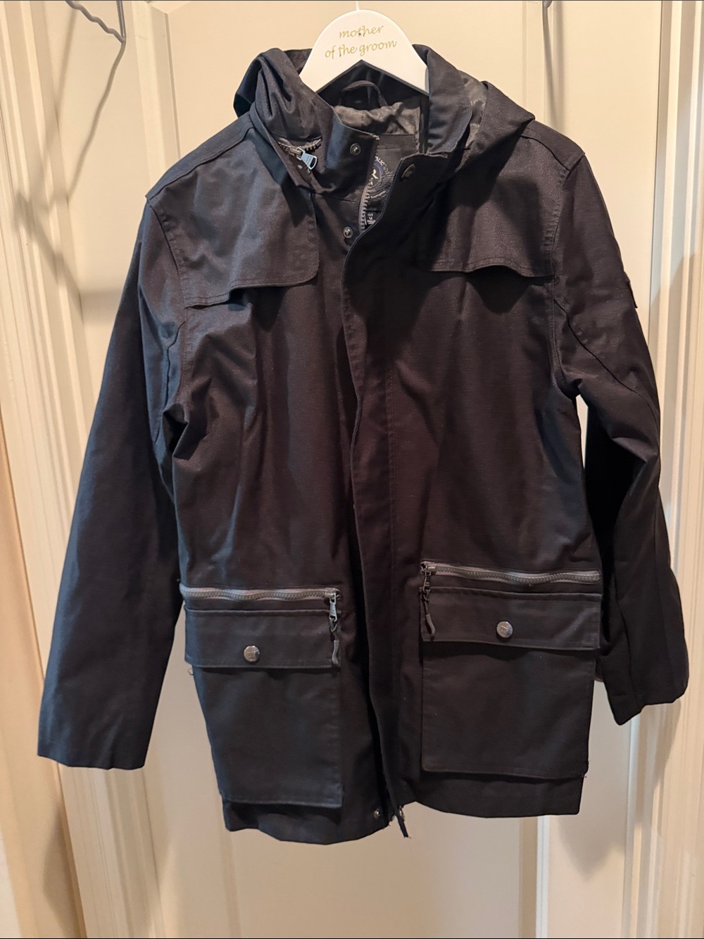 Urban Republic Black Hooded Military Field Jacket